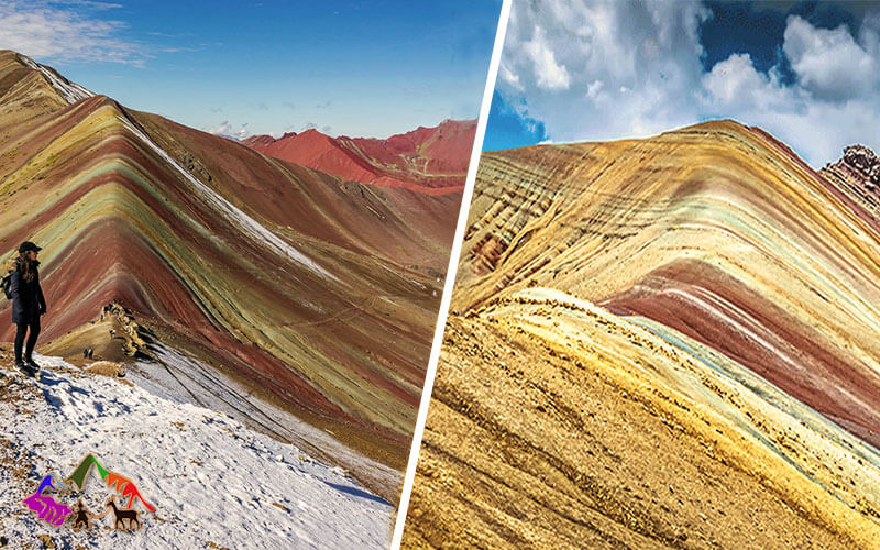 differences between the vinicunca mountain palccoyo